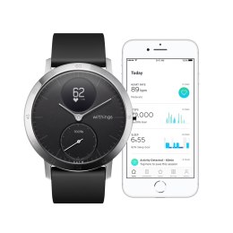 Withings Steel HR - smartwatch z pomiarem pulsu (40mm, black)