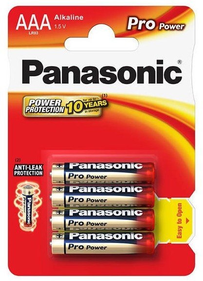 PANASONIC BATERIA ALKALICZNA LR03/AAA PRO POWER - 4 szt blister