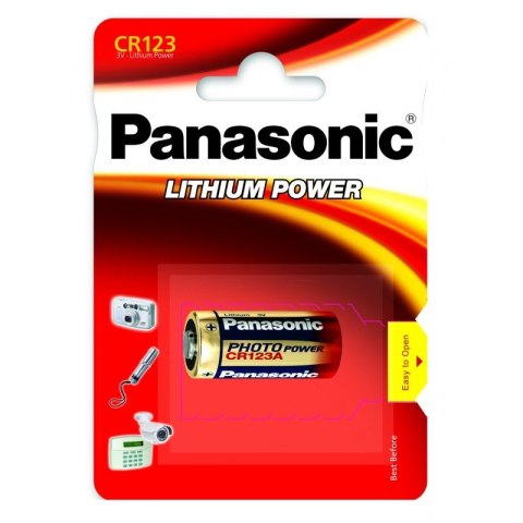 PANASONIC BATERIA LITOWA CR123A - 1szt blister