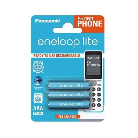 PANASONIC ENELOOP LITE R03/AAA 550mAh - 3 szt blister