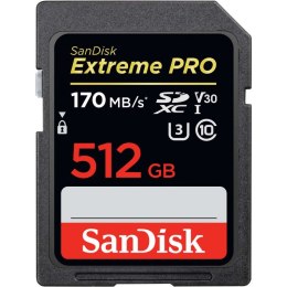 KARTA SANDISK EXTREME PRO SDXC 512 GB 170/90 MB/s V30 UHS-I U3