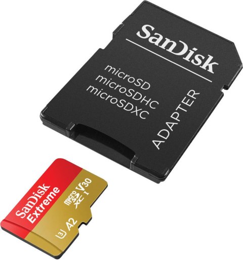 KARTA SANDISK EXTREME microSDXC 128 GB 190/90 MB/s A2 C10 V30 UHS-I U3