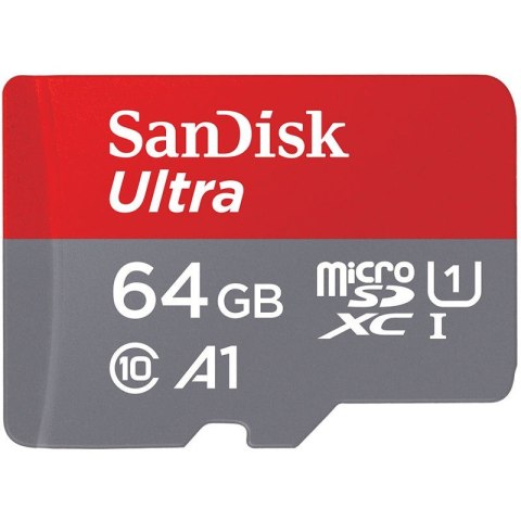 KARTA SANDISK ULTRA microSDXC 64 GB 120MB/s A1 Cl.10 UHS-I + ADAPTER