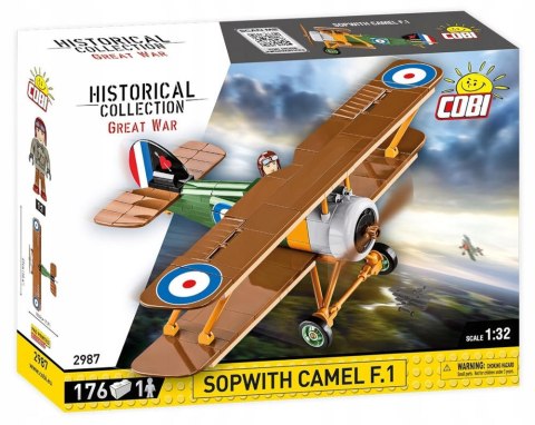 KLOCKI COBI HC GREAT WAR 2987 SAMOLOT SOPWITH CAMEL F.1 176 KL