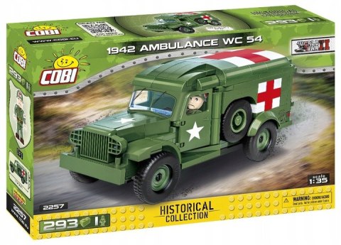 KLOCKI COBI HC WWII 2257 SAMOCHÓD 1942 AMBULANCE WC 54 293 KL.