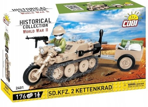 KLOCKI COBI HC WWII 2401 POJAZD S.D.KFZ 2 KETTENKRAD 176KL.