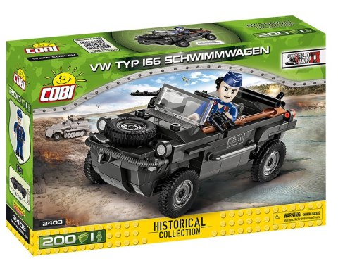 KLOCKI COBI HC WWII 2403 SAMOCHÓD VW TYP 166 SCHWIMMWAGEN 200 KL.