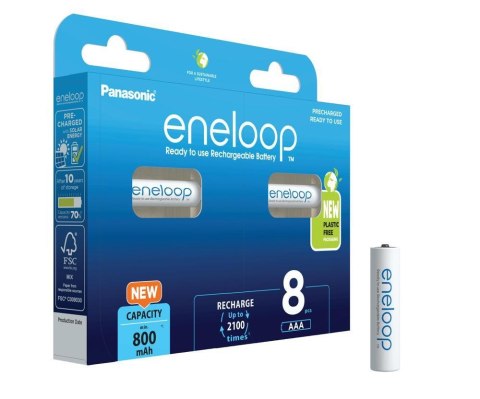 PANASONIC ENELOOP AAA 800 mAh 8 szt