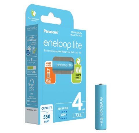 PANASONIC ENELOOP LITE AAA 550mAh 4 szt