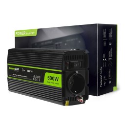 Samochodowa Przetwornica Green Cell 12V na 230V Czysta sinusoida 500W