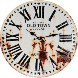 Zegar ścienny VINTAGE RETRO Old Town Metal Loft 40cm