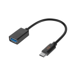 Adapter USB gniazdo A 3.0 - wtyk typu C OTG REBEL 15 cm