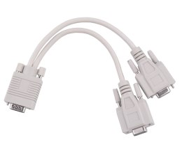 Adapter VGA (15pin męski) -2x (15pin żeński)