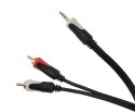 Kabel 3.5 wtyk stereo - 2RCA audio 1.8m Cabletech Basic Edition