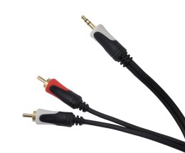 Kabel 3.5 wtyk stereo - 2RCA audio 10m Cabletech Basic Edition