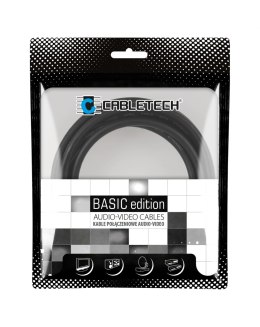 Kabel 3.5 wtyk stereo - 2RCA audio 5.0m Cabletech Basic Edition