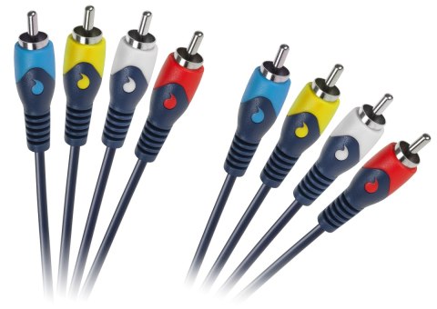 Kabel 4RCA-4RCA 1.8m łezka