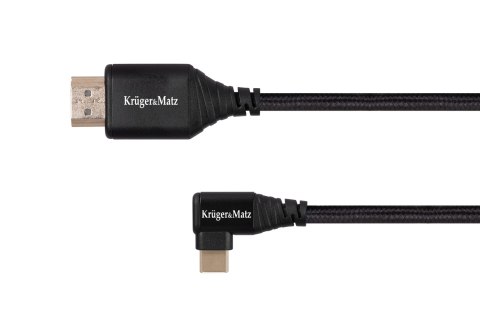 Kabel HDMI - wtyk kątowy typu C 2.0m Kruger&Matz