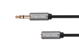 Kabel jack 3.5 wtyk stereo - 3.5 gniazdo stereo 1.8m Kruger&Matz Basic