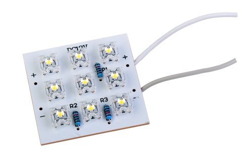 Klaster diodowy 9FLUX niebieski (PCB 40x40mm)