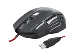 Myszka przewodowa gamingowa LED 7D/2400dpi Hercules czarna LXGM200
