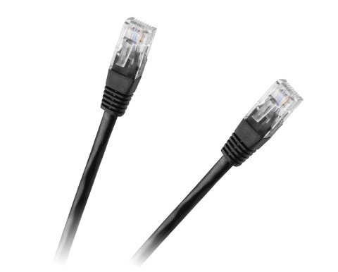 Patchcord kabel UTP 8c wtyk-wtyk 0,5m CCA czarny cat.6e