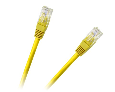 Patchcord kabel UTP 8c wtyk-wtyk 1.0m CCA żółty cat.6e