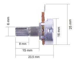 POTENCJOMETR B 0.5K LINIOWY