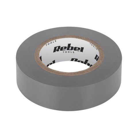 Taśma izolacyjna klejąca REBEL (0,13 mm x 19 mm x 10 yd) szara