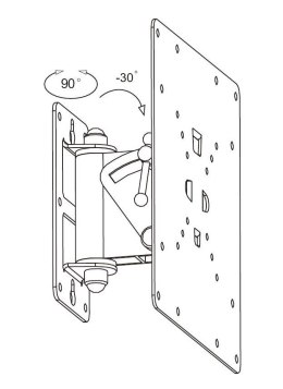 Uchwyt LCD naścienny obrotowy srebrny 23-42