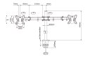 Uchwyt do 2 monitorów UDT-C024 13-27"