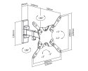 Uchwyt naścienny uniwersalny do LED TV (13-42") regulacja w pionie i poziomie