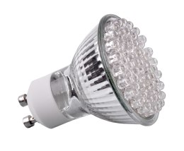 Żarówka 60 LED (3,1W) GU10, ciepłe białe, 230 V