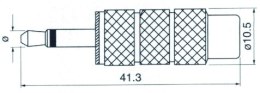 Złącze JACK 3,5/GN.RCA METAL