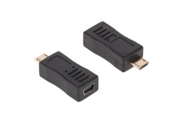 Złącze adaptor gniazdo USB mini - wtyk USB micro