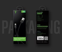 KABEL T-PHOX NETS MICRO USB BLACK 2.4A ; PVC ; 2M