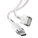KABEL BASEUS ZINC MAGNETIC USB-C DO MACBOOK 60W 2M WHITE