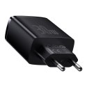 ŁAD SIEC BASEUS COMPACT QC 2xUSB/USB-C PD 3A 30W CZARNA/BLACK