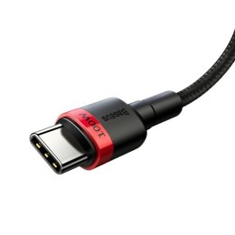 KABEL BASEUS CAFULE PD USB FOR TYPE-C/C 2M 100W 5A RED/BLACK