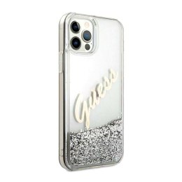 GUESS IPHONE 12/12 PRO GLITTER VINTAGE GUHCP12MGLVSS SREBRNY/SILVER