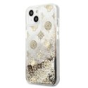 GUESS IPHONE 13 MINI PEONY LIQUID GLITTER GUHCP13SLGPEGO GOLD/ZŁOTY