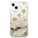 GUESS IPHONE 13 MINI PEONY LIQUID GLITTER GUHCP13SLGPEGO GOLD/ZŁOTY