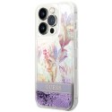 GUESS IPHONE 14 PRO FLOWER LIQUID GLITTER GUHCP14LLFLSU FIOLET/PURPLE