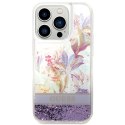 GUESS IPHONE 14 PRO FLOWER LIQUID GLITTER GUHCP14LLFLSU FIOLET/PURPLE