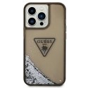 GUESS IPHONE 14 PRO LIQUID GLITTER TRIANGLE LOGO GUHCP14LLFCTPK BLACK