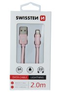 KABEL SWISSTEN LIGHTNING 3A 2M ROSE/GOLD