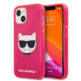 KARL LAGERFELD IPHONE 13 GLITTER CHOUPETTE FLUO KLHCP13MCHTRP PINK