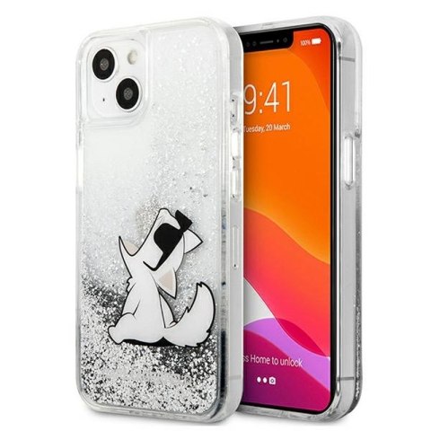 KARL LAGERFELD IPHONE 13 MINI GLITTER CHOUPETTE FUN KLHCP13SGCFS SILVER