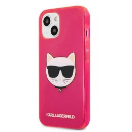 KARL LAGERFELD IPHONE 13 GLITTER CHOUPETTE FLUO KLHCP13MCHTRP PINK