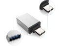 Adapter OTG przejściówka USB-C Typ C - USB 3.0 srebrny